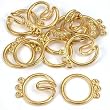 3 Strand Hook & Eye Clasp Gold Plated 21mm Approx 6