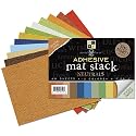 Diecuts with A View Match Makers Adhesive Texture Neutrals Mat Stack, 4-1/2-Inch by 6-1/2-Inch, 48 Sheets/Pad