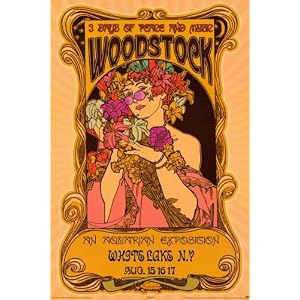 Woodstock Promo Art Aquarian Exposition 24x36 Poster