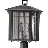 IMAGE OF Quorum International 7502-3-45 Baltic Granite Arts & Crafts Craftsman / Mission 3 Light Post Light f