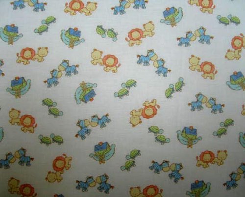 Picture of Cozy SheetWorld Fitted Pack N Play (Graco Square Playard) Sheet - Baby Noahs Ark - Made In USA PP3636-W245 (Playard Bedding)