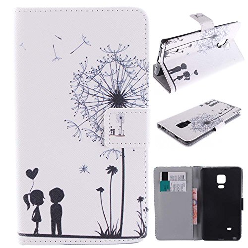 Note Edge Case,Galaxy Note Edge Wallet Case,XYX [Kickstand] Fashion [Couple Dandelion] Premium PU Leather Wallet Case with Stand Flip Cover for Samsung Galaxy Note Edge N9150