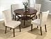 Jofran Inc. Manhattan Dining Series Manhattan Round Table Dining Set in Carlsbad Cherry