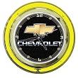 Chevy 14 Inch Neon Clock (fls)