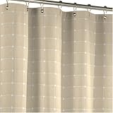 Woven Plaid Shower Curtain - Cream