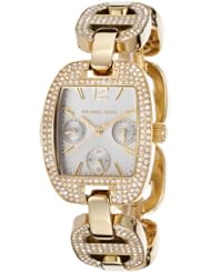 Michael Kors Golden Stainless Steel Emma Multifunction Glitz Womens watch #MK3234