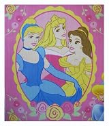 Disney Princess Raschel Plush Throw Blanket - Rosey Princess Blanket 40in x 50in