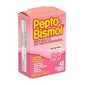 Pepto-Bismol Upset Stomach Reliever/Antidiarrheal Chewable Tablets, Original, 48-Count Boxes (Pack of 3)