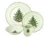 Original Christmas Tree Dickens Embossed 4-Piece Dinnerware Set