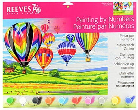 Reeves Painting By Numbers (Hot Air Balloons) [2 Pieces] *** Product Description: Reeves Painting By Numbers- Description: Hot Air Balloonsthese Paint By Number Sets Are Perfect For Beginners; The Board Is Preprinted So All You Have To Do Is Read ***