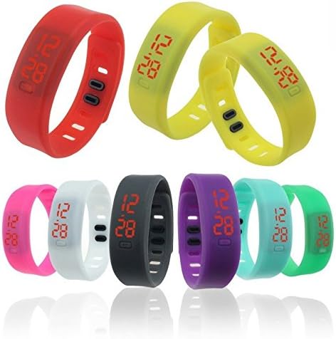 Ringforu Unisex Watch Touch Screen Fashion Stopwatch Digital Women Men's Sports Clock Electronic Wrist Watch Couple Watch Mint green