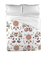 Hipster Juego De Funda Nórdica Quechua (Blanco/Multicolor)