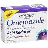 Equate Omeprazole 20 mg, Acid Reducer Delayed Release, 28 Tabs Equate Omeprazole 20 mg, Acid Reducer Delayed Release, 28 Tabs