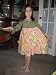 Ginger, Toddler and Big Girl's Dress, Olive Green and Oriental Ginger with Vintage Button!