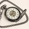 ESS - Herrenuhr - Taschenuhr - schwarz - mechanisch - mit Kette - WP059