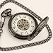 ESS - Herrenuhr - Taschenuhr - schwarz - mechanisch - mit Kette - WP059