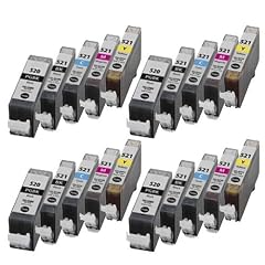 20er Set Druckerpatronen incl. Chips f�r Canon PIXMA 20ml & farbig 10ml, kompatibel zu PGI-520bk / CLI-521bk / CLI-521c / CLI-521m / CLI-521y