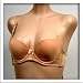  : Art-Beau Nude Satin Floral Mold Cup Bra #5721 sz 36AA 38AA