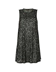 Paisley Sleeveless Polyester Scoop Neck Thigh Length  Dress