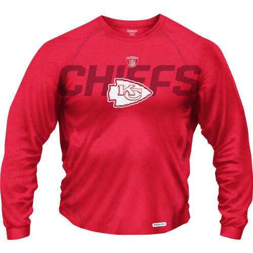 Reebok Kansas City Chiefs Sideline Audible Heathered Long Sleeve Speedwick XX Large