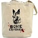 Canvas Tote Bag Beige  German Shepherd Bone Crusher  Dog