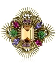 Anton Heunis "Art Deco Renaissance" Faceted Crystal Brooch