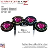 Barbwire Heart Hot Pink Skin by WraptorSkinz fits Rock Band Drum Set for Ni ....