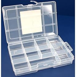 Clear Plastic Storage Box Bead Container Locking Case
