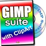 GIMP suite with full-size images ClipArt and printed Quick Reference Card for Windows and Mac OS X, 2-DVDs set