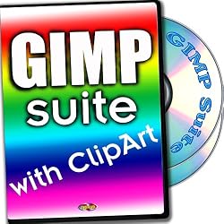 GIMP suite with full-size images ClipArt and printed Quick Reference Card for Windows and Mac OS X, 2-DVDs set