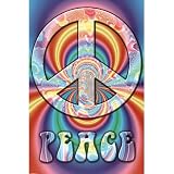 Peace Symbol-Psychedelic, Graphic Poster Print, 24 by 36-Inch
