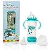 Top Rated - GoGlass Borosilicate 10 oz Glass Baby Bottle BPA Free With Included Nipple and Sippy Cup Spout - Best Feeding Bottles For Preemie, Newborns, Infants, and Toddlers Shower Gifts