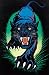 Midnight (Black Panther Attack) Flocked Blacklight Poster Print - 24" X 36"