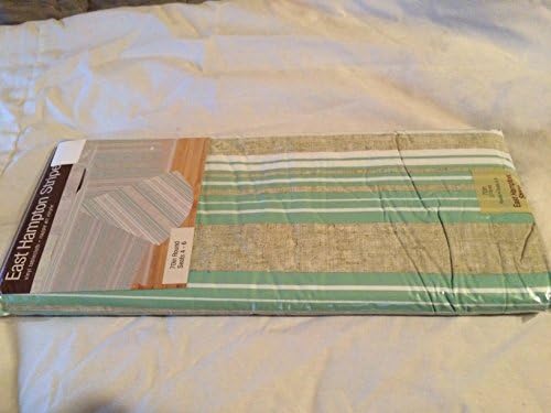 East Hampton Stripe Flannel Back Vinyl Tablecloths- Assorted Sizes- Square, Oblong/oval and Round By Elrene (70 Round)