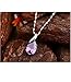 Amor Amethyst Water Drop Angel Tears Pendant Necklace