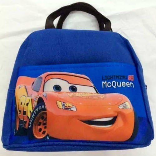 CJB Cars Lightning McQueen Long Handle Multipurpose Lunch Bag Blue (US Seller)