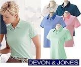 Women's Devon & Jones Northport Stripe Jersey Polo Shirt