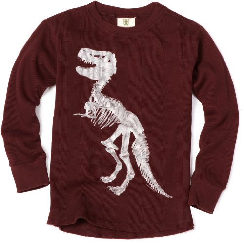Wes and Willy Boys 8-20 Dinosaur Thermal Tee, Ascot, Medium