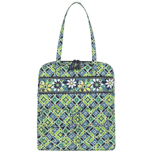51EC6%2BL8dVL Vera Bradley Tall Zip Tote Bag Purse Daisy Daisy