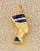 18k Gold with Lapis Nefertiti Pendant
