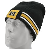Nike Michigan Wolverines Navy Blue/Gold 2008 Sideline Reversible Knit Beanie