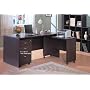 L-Shaped Contemporary Home Office Writing Desk with Return
