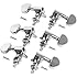 YMC Chrome-Tuning-Peg-Round-3L3R 6 Pieces 3L3R Acoustic Guitar Tuning Pegs Machine Head Tuners Chrome Guitar Parts