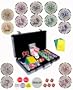 300 11.5 Gram Casino Suite Clay Composite Gambling Poker Chip Chipset with Gaming Accessories.