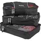 eBags Medium Packing Cubes - 3pc Set (Black)