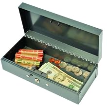 STEELMASTER Locking Steel Bond Box, Includes Keys, 10.25 x 2.88 x 4.75 Inches, Gray (2212CBGY)