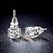 Earrings, J.Rosée Jewelry 925 Sterling Silver Stud Earrings with 4 Sub-claw Mosaic 6MM with Exquisite Package