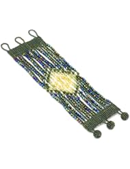 Huichol Wide Width Crystal Waterfall Bracelet