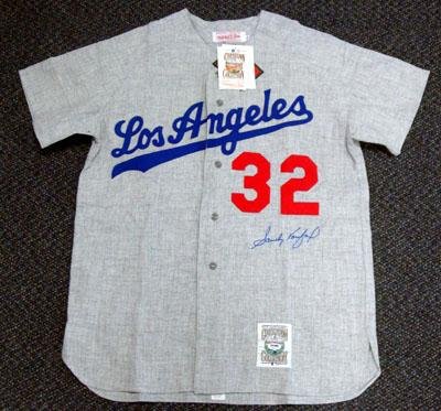Signed Sandy Koufax Jersey - Mitchell & Ness Road PSA DNA #P00110 - Autographed MLB Jerseys