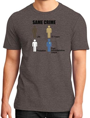 Same Crime District T-Shirt (on man) (2XL, Heather brown)
